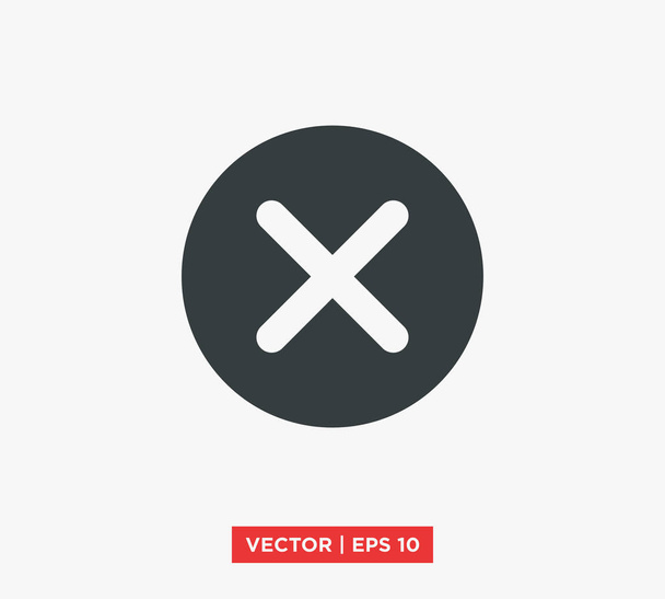 Sluit Mark pictogram vector illustratie - Vector, afbeelding