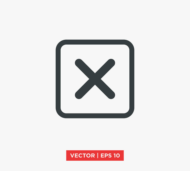 Close Mark Icon Vector Illustration - Vector, Image