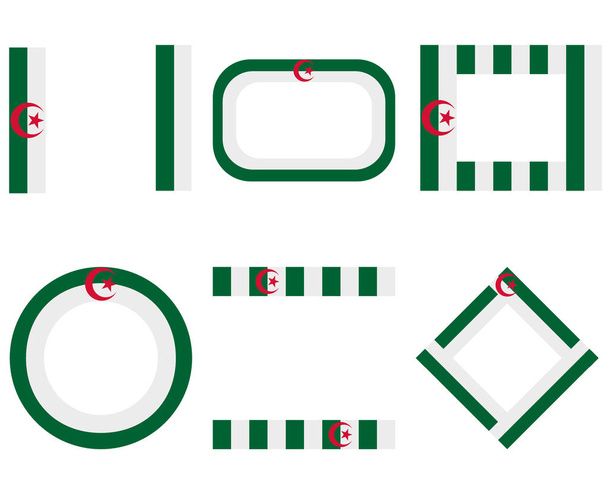 Прапори Алжиру з копіюванням простору - Вектор, зображення