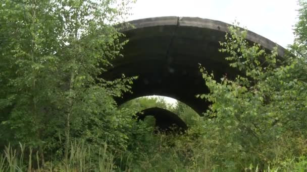 Soviet military abandoned airplane hangar. - Footage, Video