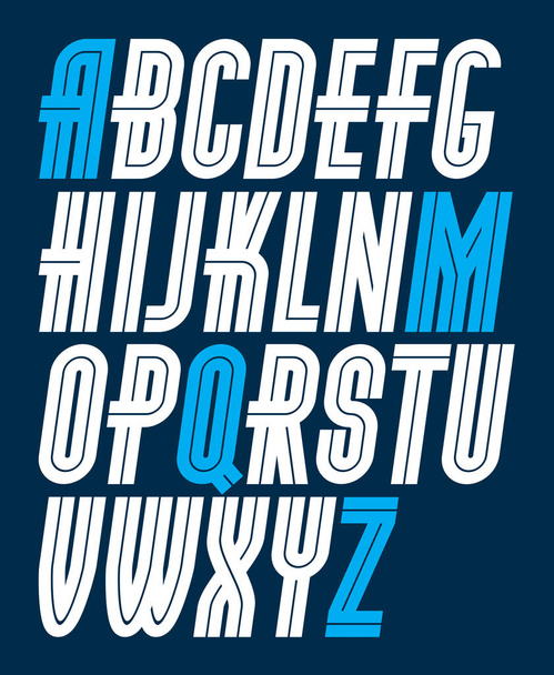Vector capital condensed English alphabet letters collection mad - Вектор,изображение