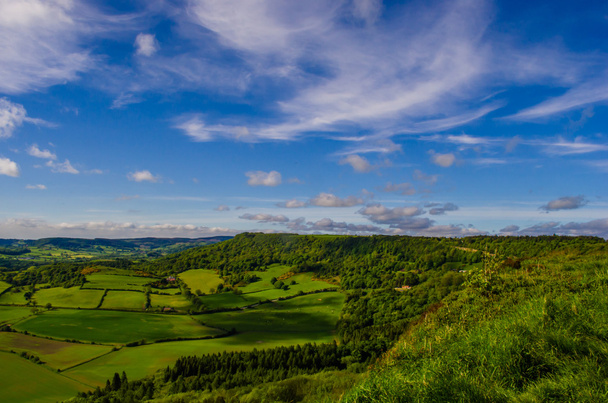 Зелені прокатні пагорби і блакитне небо
 - Фото, зображення