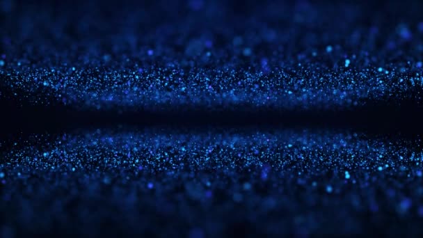 Jeges kék részecskék por absztrakt fény mozgás hátterét. Animáció a csillámáló részecskék. Tökéletes, mint a háttér hurok a témák, mint a filmes vagy a luxus és a címek. Teremtett-ban utóhatások-val Trapcode különös. - Felvétel, videó