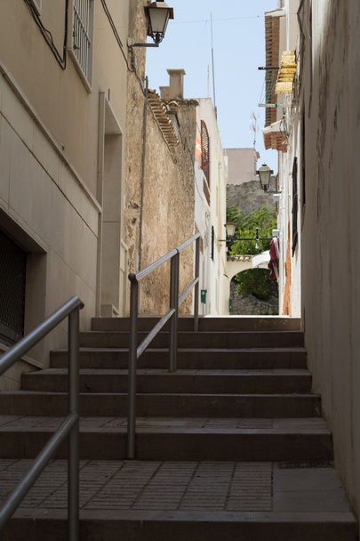Streets of the small old town Calpe in Spain. - 写真・画像