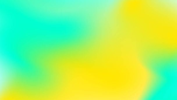 Abstract turquoise and yellow background. Wide gradient backdrop - Vector, Image