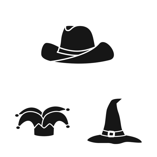 Isolated object of beanie and beret symbol. Collection of beanie and napper vector icon for stock. - Vecteur, image