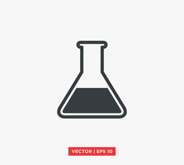 Erlenmeyer Lab Icono Vector Ilustración
 - Vector, Imagen