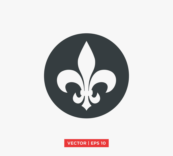 Fleur de lis Heraldic Symbol Icon vektoros illusztráció - Vektor, kép