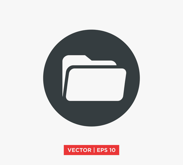 illustration vectorielle icône dossier - Vecteur, image