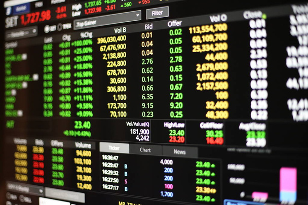 Фондові ринки привели екран для торгівлі, фондова біржа
 - Фото, зображення