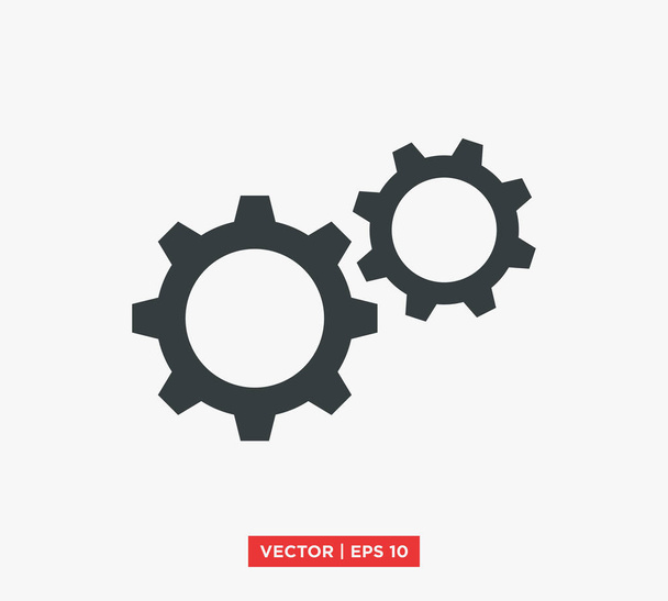 Gear beállítások Icon vektoros illusztráció - Vektor, kép