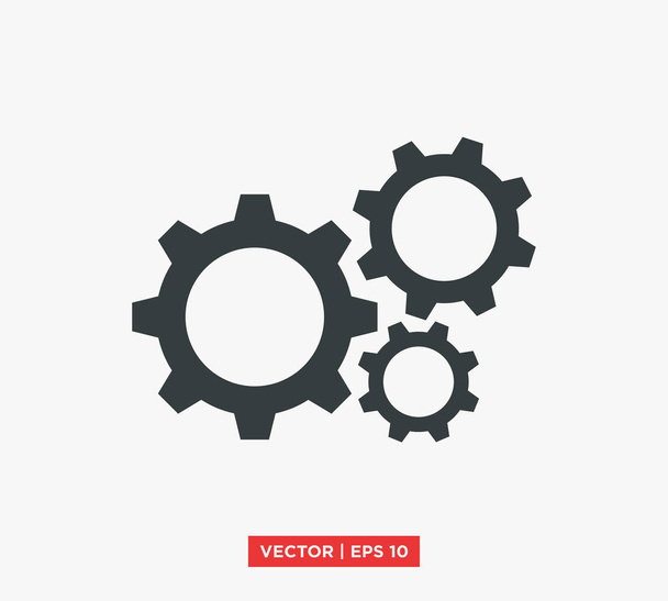 Configurações de engrenagem Icon Vector Ilustração
 - Vetor, Imagem