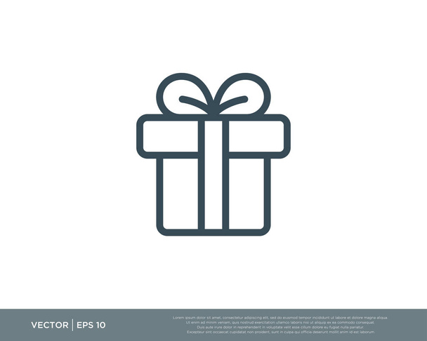 Boîte cadeau icône vectoriel
 - Vecteur, image