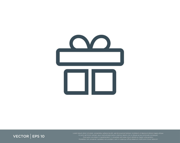Boîte cadeau icône vectoriel
 - Vecteur, image