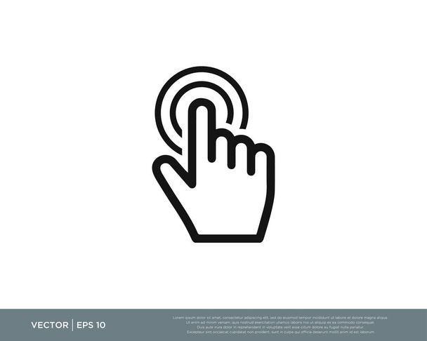 Рука Натисніть Піктограму Символ Вектор
 - Вектор, зображення