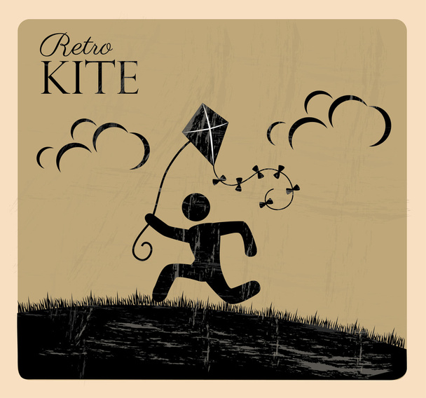 retro kite - Vector, Image