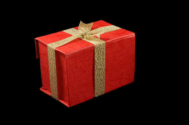 Red gift box - Фото, изображение