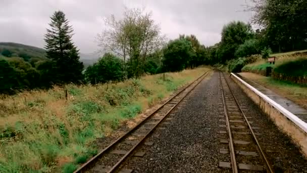 Železnice na jih Tynedale. Parní vlak na Alston, Cumbria, Anglie, Spojené království, Evropa-10. srpna 2019 - Záběry, video
