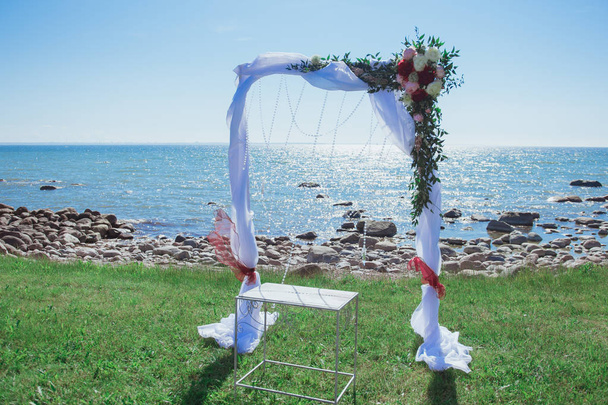 Wedding in church and near sea - Photo, Image