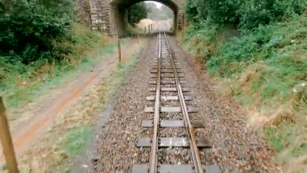 Železnice na jih Tynedale. Parní vlak na Alston, Cumbria, Anglie, Spojené království, Evropa-10. srpna 2019 - Záběry, video
