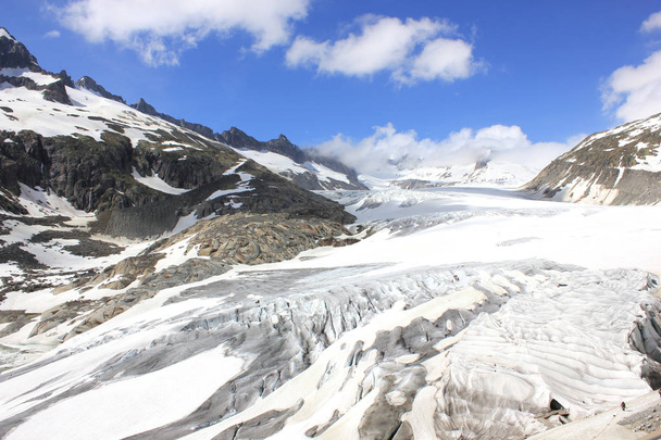 Rhone Glacier in the swiss alps in summer - Fotó, kép