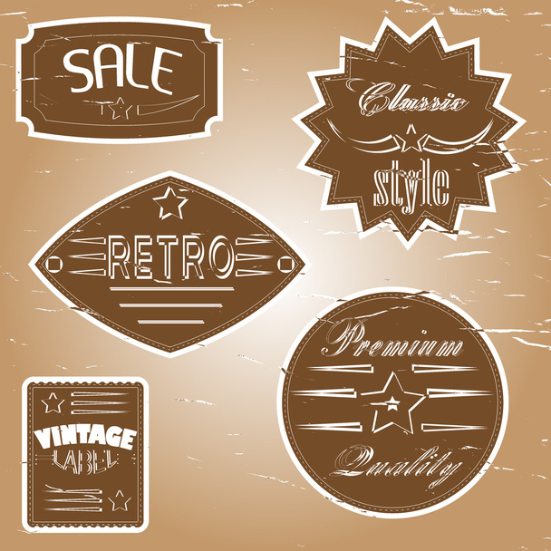 set of vintage design labels and badges. - Vector, Imagen