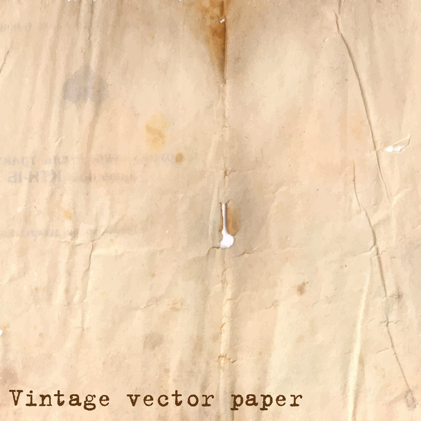 グランジ テクスチャと穴を持つヴィンテージ紙の背景 - ベクター画像