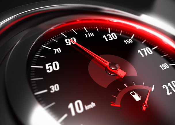 Reducing Speed Safe Driving Concept - Foto, imagen