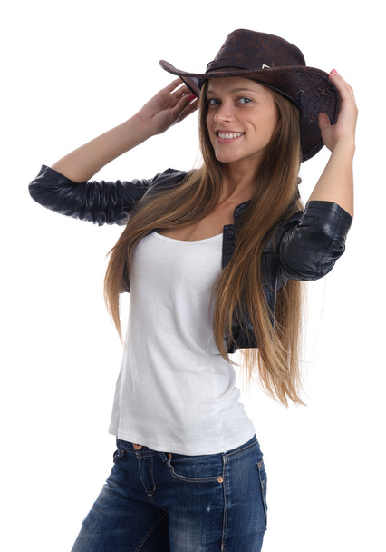 sexy woman with cowboy hat - Valokuva, kuva