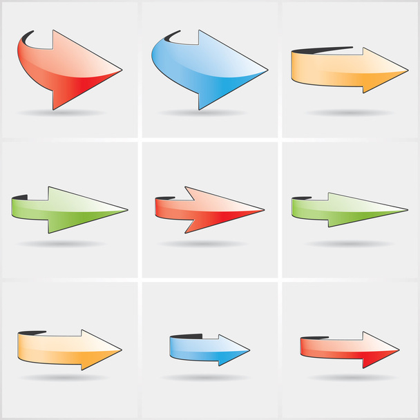 color arrows - Vector, Image