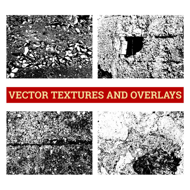 Ilustración abstracta de vectores de medio tono. Texturas grunge y superposiciones para fondo y diseño
. - Vector, imagen
