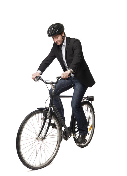 Hombre en una bicicleta
 - Foto, imagen