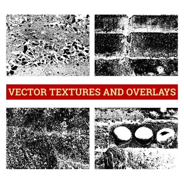 Ilustración abstracta de vectores de medio tono. Texturas grunge y superposiciones para fondo y diseño
. - Vector, imagen