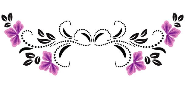 Decorative floral ornament - Vector, imagen