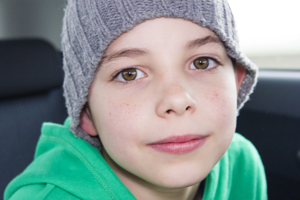 Closeup of cute young eleven years boy - Photo, Image