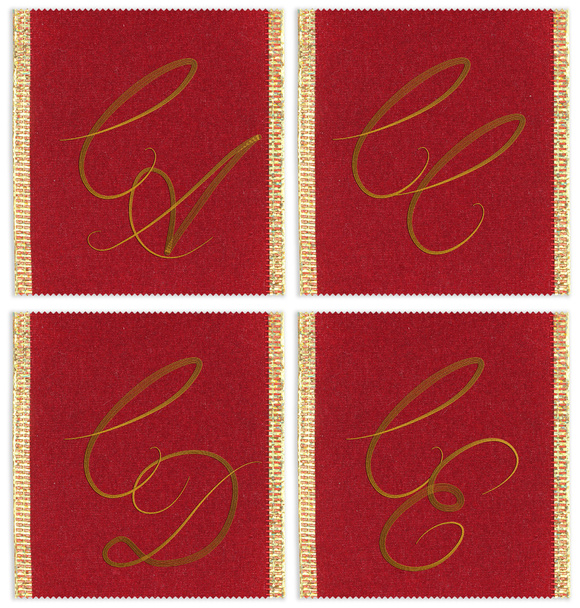kolekce design textilní monogramy na pásu karet. CA, cc, cd, ce - Fotografie, Obrázek