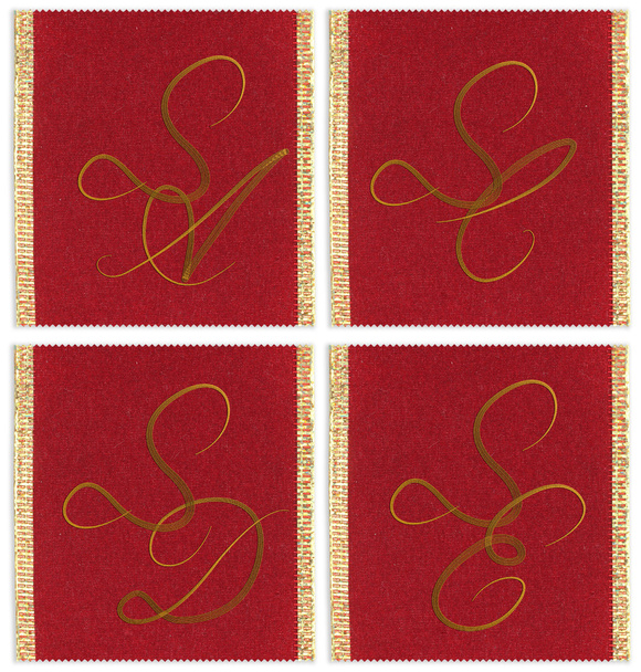 Колекція текстилю монограми дизайн на стрічці. SA, Sc, Sd, Se - Фото, зображення
