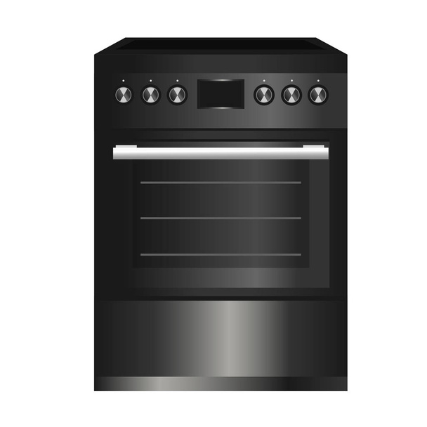 Kitchen stove. Home appliances isolated on a white background. Vector graphics. - Вектор,изображение