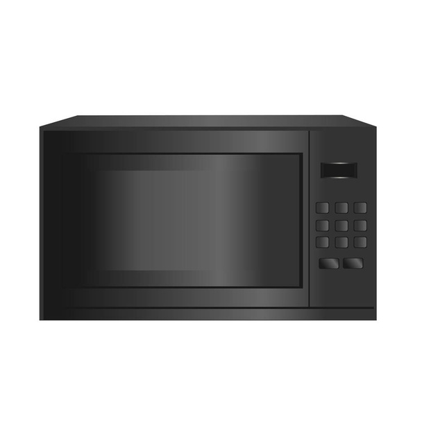 Microwave Home appliances isolated on a white background. Vector graphics. - Vector, Image