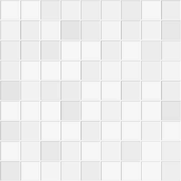 Absztrakt, varrat nélküli mintázat fehér kerámia csempék. Design geometriai mozaik textúra a dekoráció a konyha szoba, vektor illusztráció - Vektor, kép