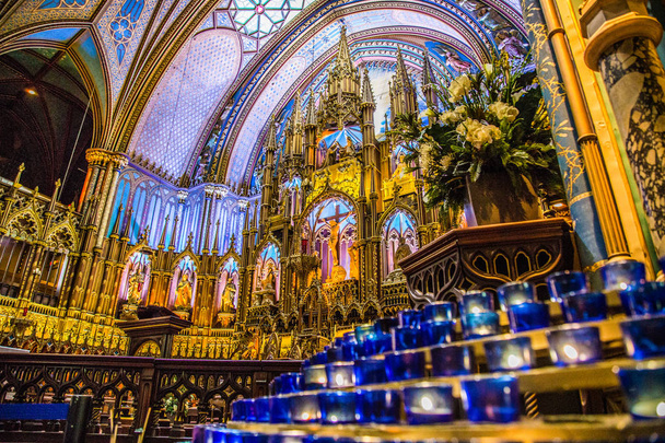 Notre Dame kathedraal in Montreal in Canada - Foto, afbeelding