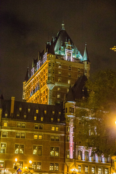 Chateau Frontenac Hotel Quebec City utcáin Kanadában - Fotó, kép