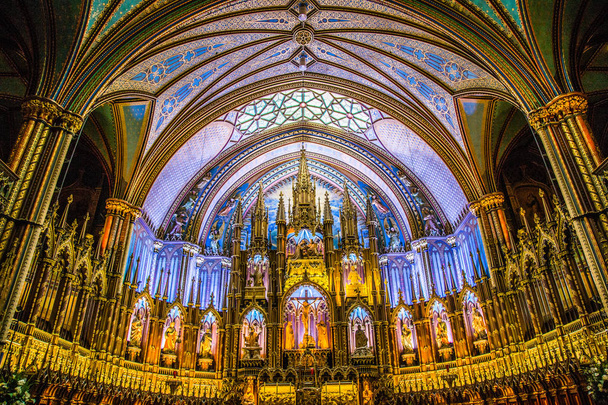 Notre Dame Cathedral in Montreal in Canada - Photo, Image
