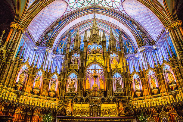Notre Dame Cathedral in Montreal in Canada - Photo, Image