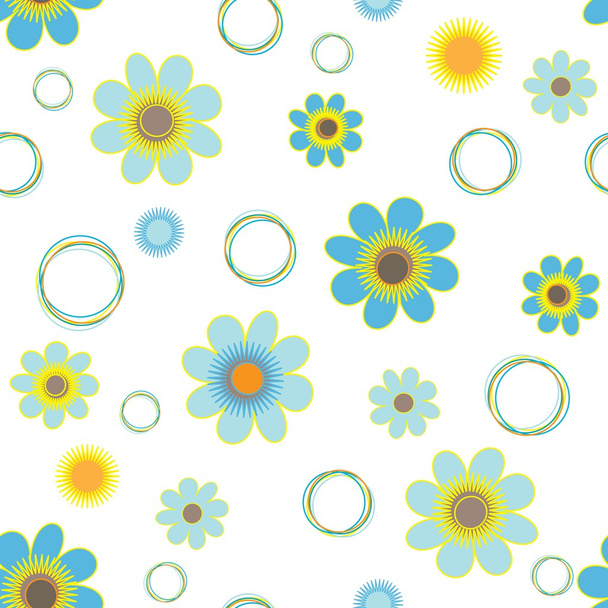 Abstract flower seamless pattern background - Vettoriali, immagini