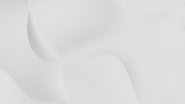 Elegante fondo blanco con ondas superficiales lisas, bucle sin costuras
 - Metraje, vídeo
