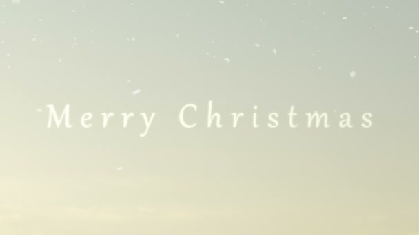 γραφική θέα των χαρούμενα χριστουγεννιάτικα χαιρετίσματα στον ουρανό - Πλάνα, βίντεο