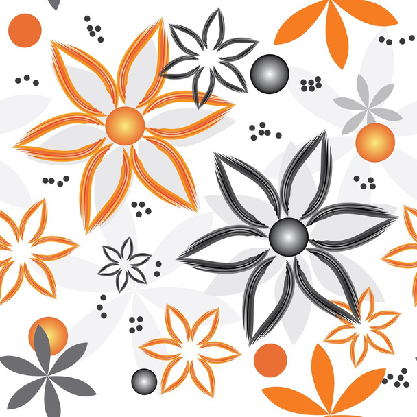 Abstrakte Blume nahtlose Muster Hintergrund - Vektor, Bild