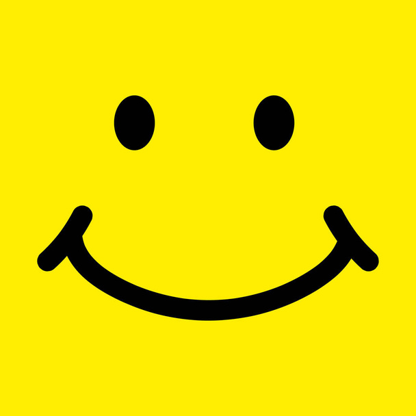 Smile icon vector template. Smile on yellow background. flat style trend smile design vector illustration - Vector, Image