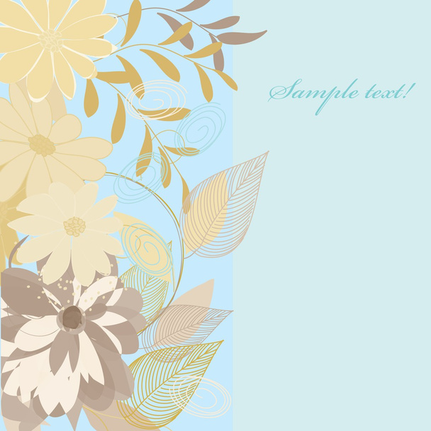 Vintage card with a flower - Vector, Image